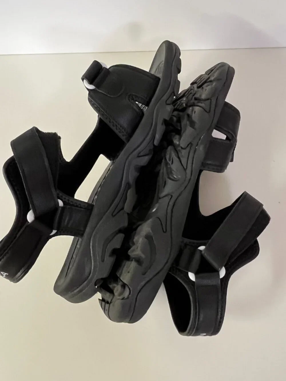 Nautica Men's Bulty Strappy Sport Beach Trails Sandals Black Open Toe Size 13
